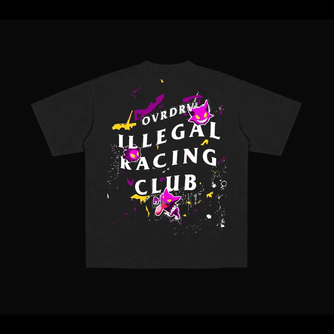 OVRDRV — camiseta Illegal Racing Club preta · Drop 01
